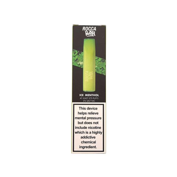 0mg Rocca Bar Disposable Vape Pod 575 Puffs | Juicee Cigs