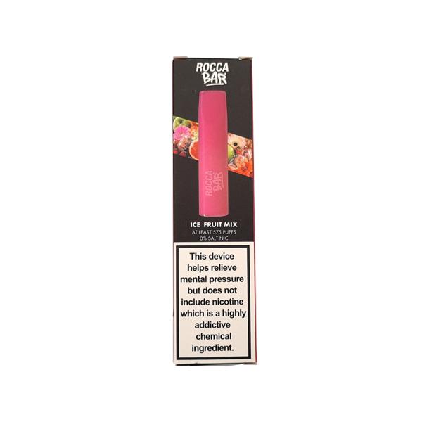 0mg Rocca Bar Disposable Vape Pod 575 Puffs | Juicee Cigs